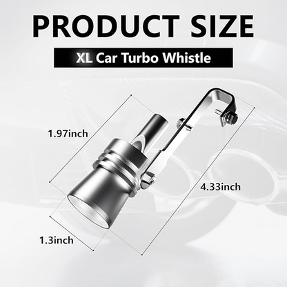 Turbo sound exhaust whistle