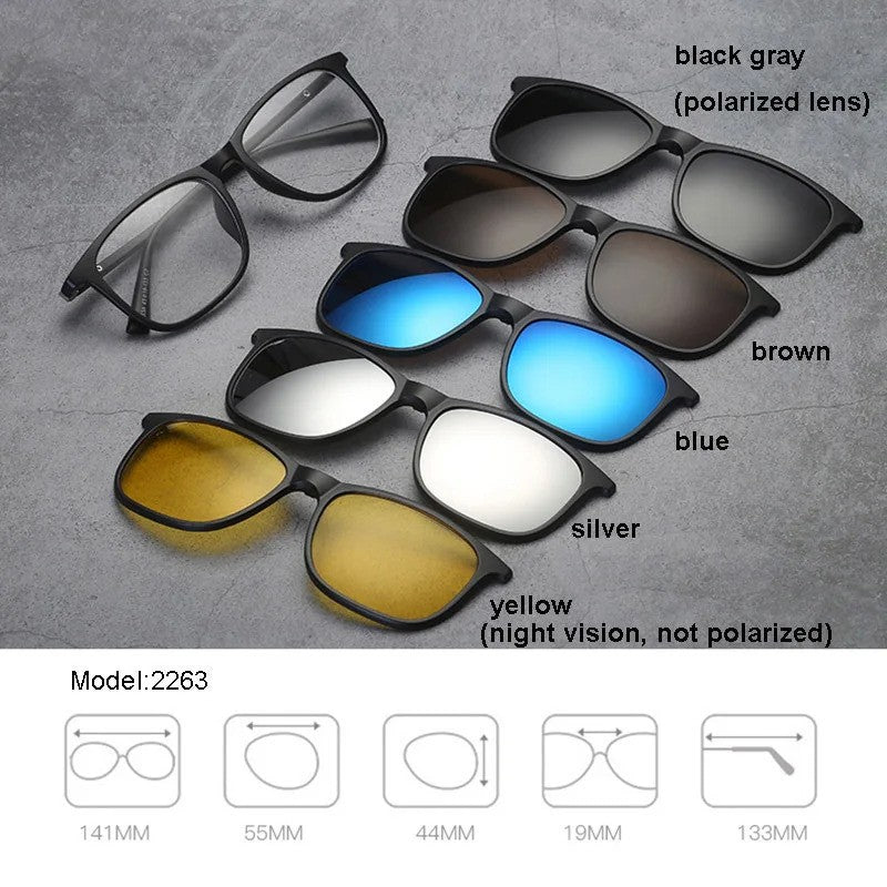 5 in 1 Magnetic Sunglasses